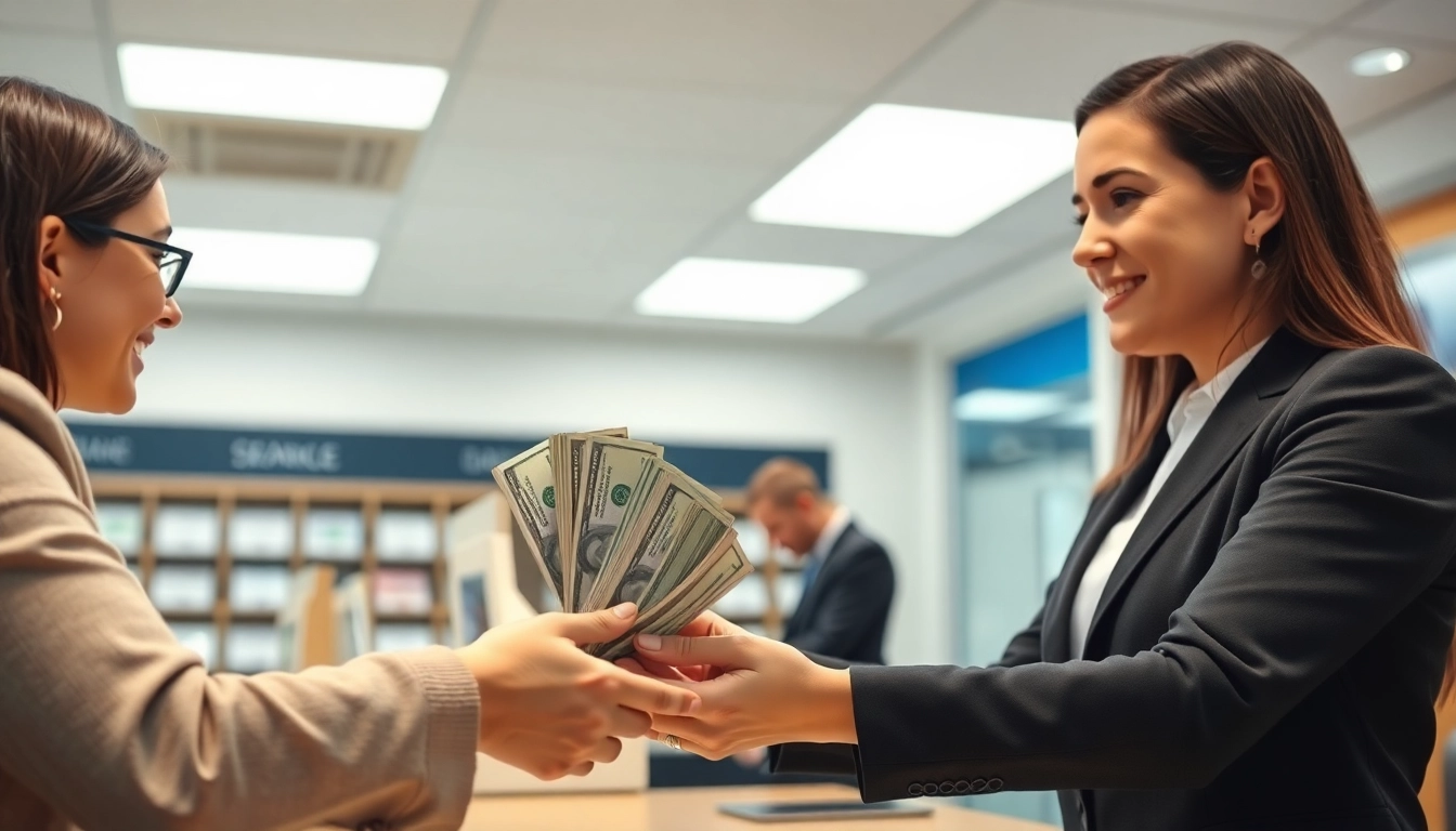 Menyetorkan 1k secara langsung dengan teller bank yang profesional dan ramah.