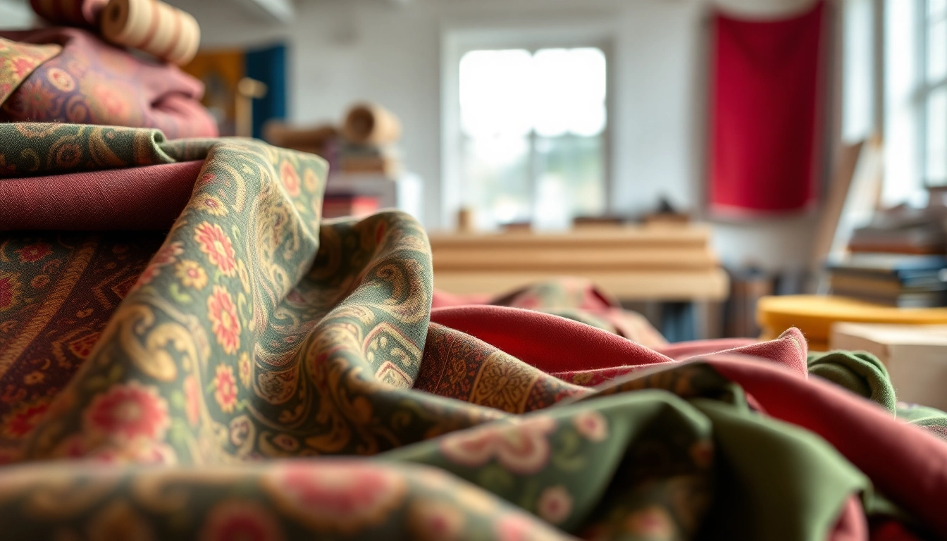 Bekijk unieke brabantse bont stoffen in een aantrekkelijke opstelling van textielmonsters.