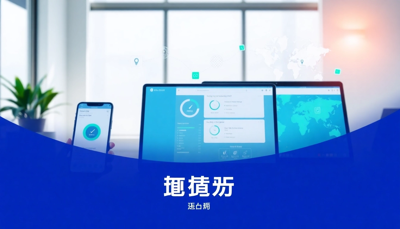 快连下载的宣传图形，展示多个设备上的用户友好界面，强调网络加速。